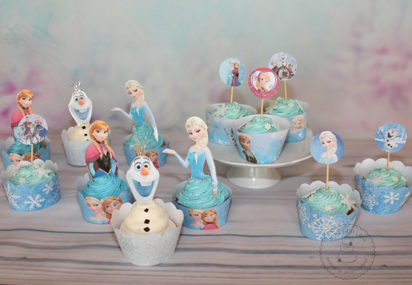 Cupcakes na téma Ledové království